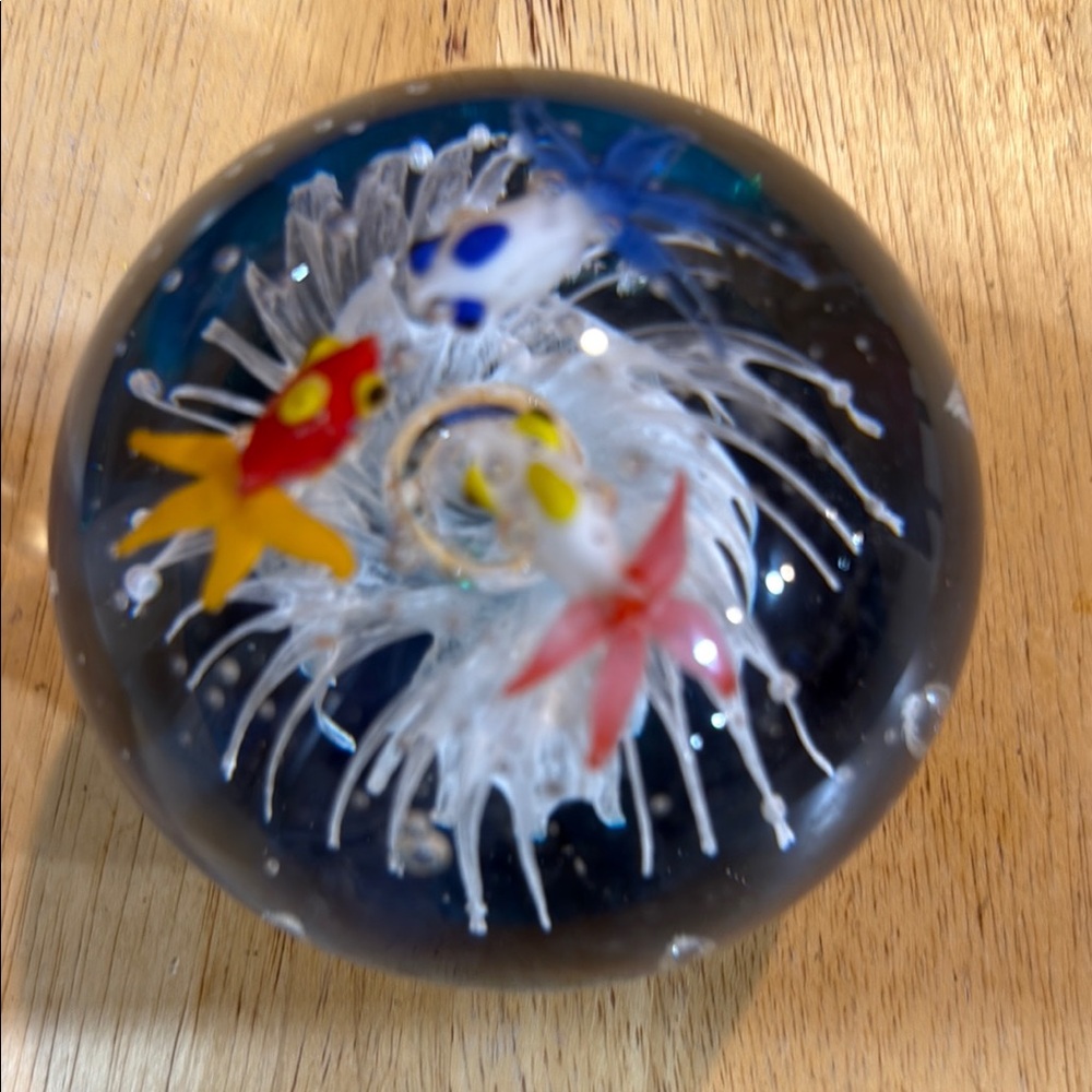 Red and Yellow Abstract Fish Decor